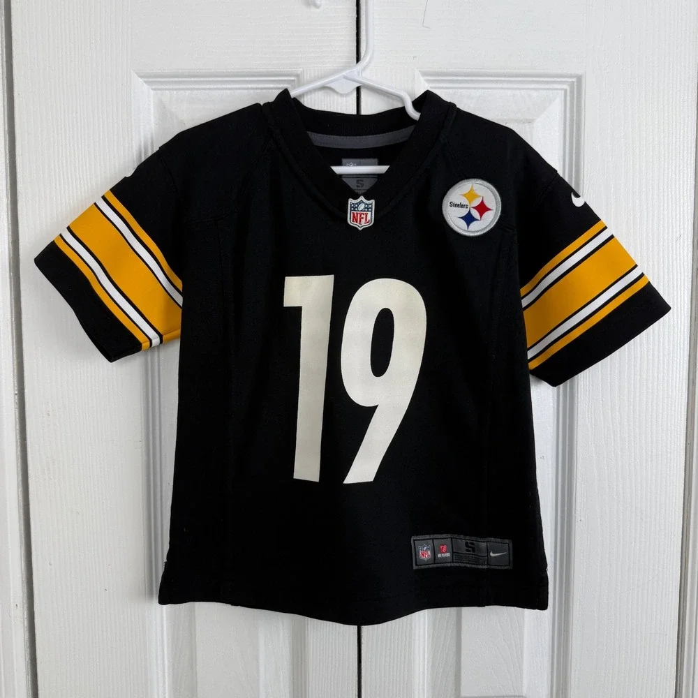 Nike NFL Pittsburgh Steelers JuJu‎ Smith-Schuster 19 Jersey Kids S 4 On Field